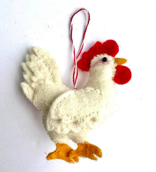 White Felt Hen