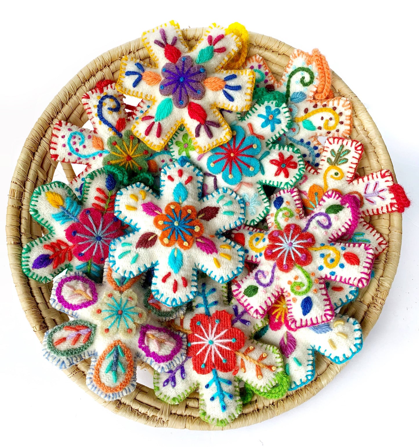 Snowflake Embroidered Christmas Ornament