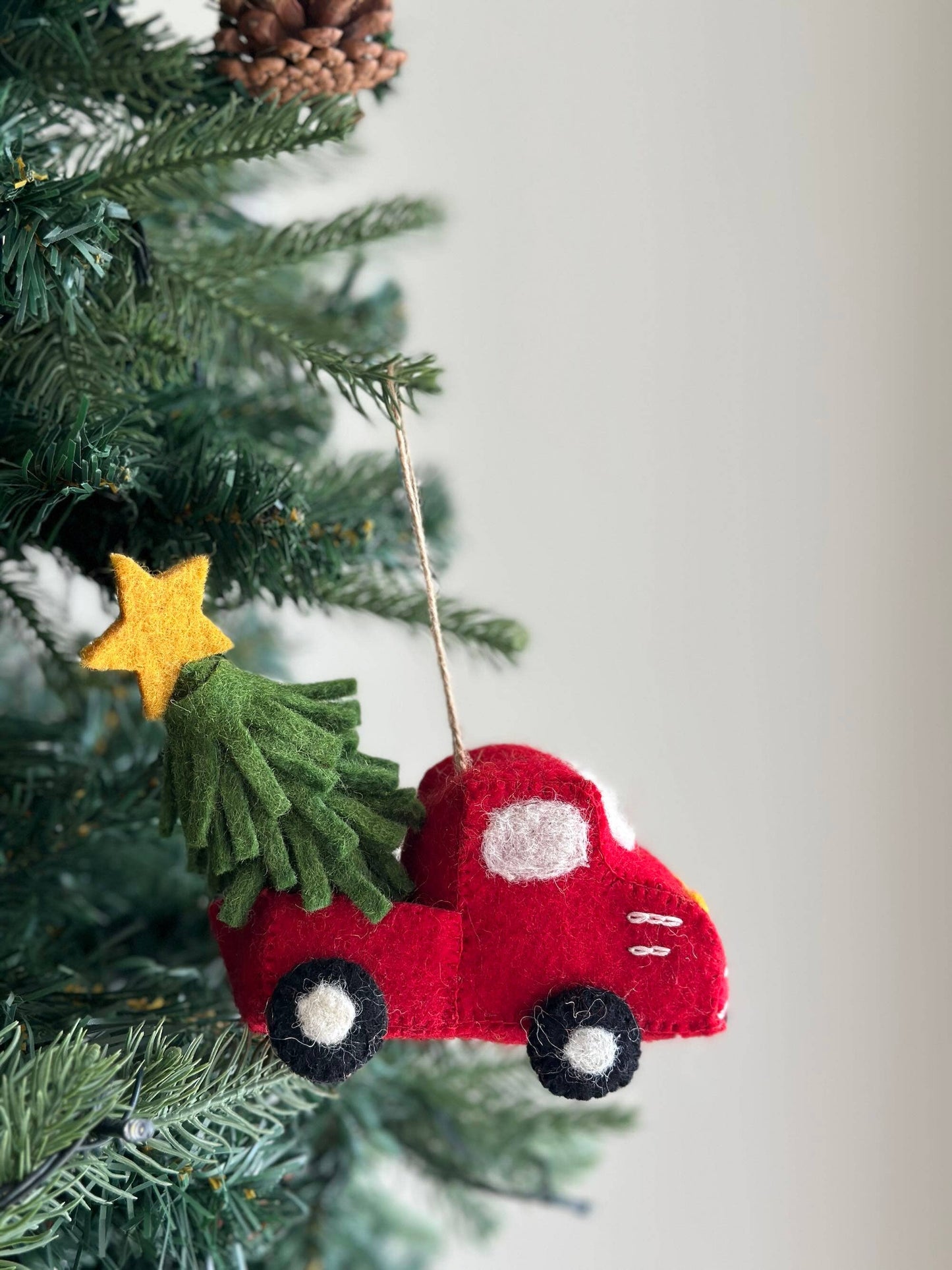 Pickup Truck with Christmas Tree