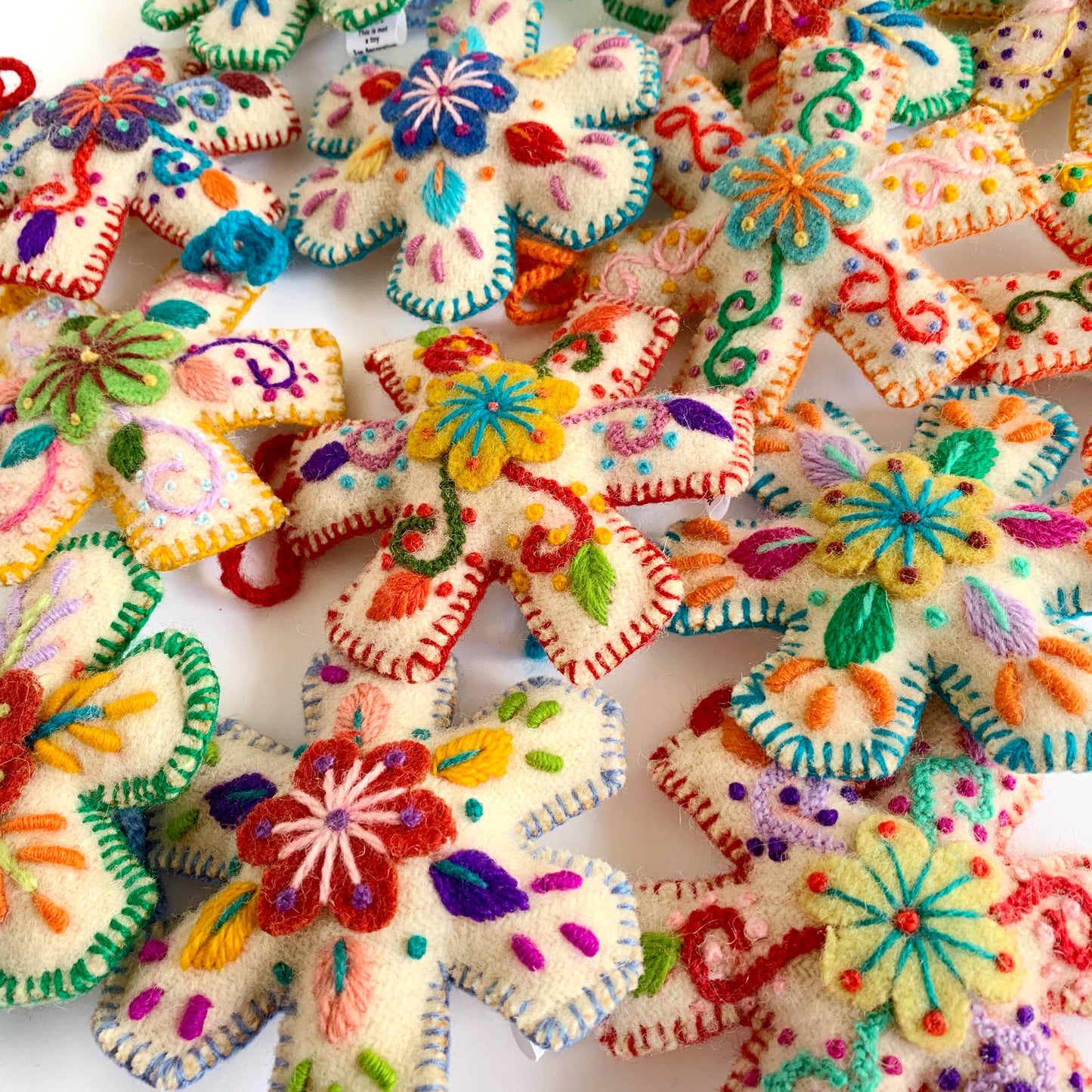 Snowflake Embroidered Christmas Ornament