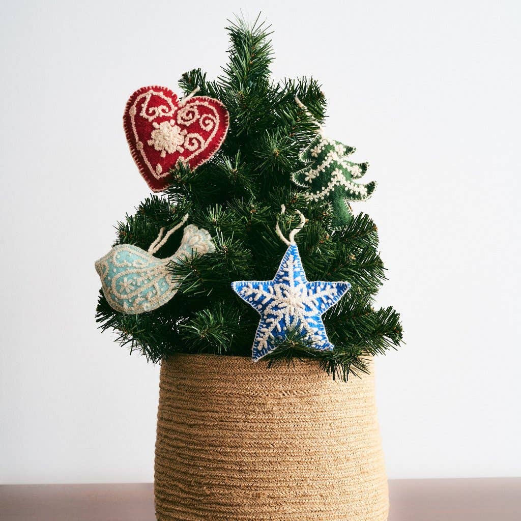 Tree Embroidered Holiday Ornament