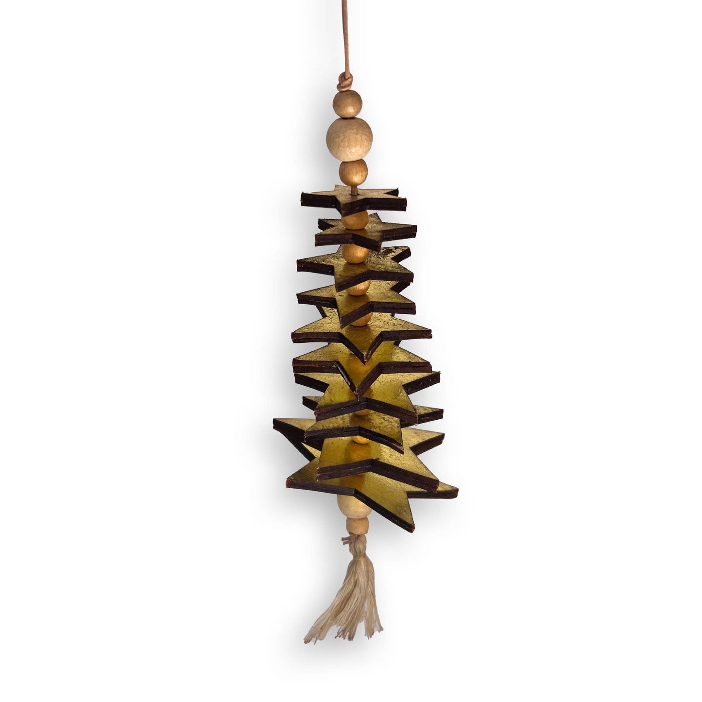 Leather Layered Tree Ornament