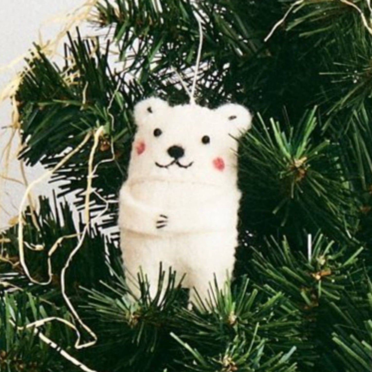 Arctic Polar Bear Animal Ornament