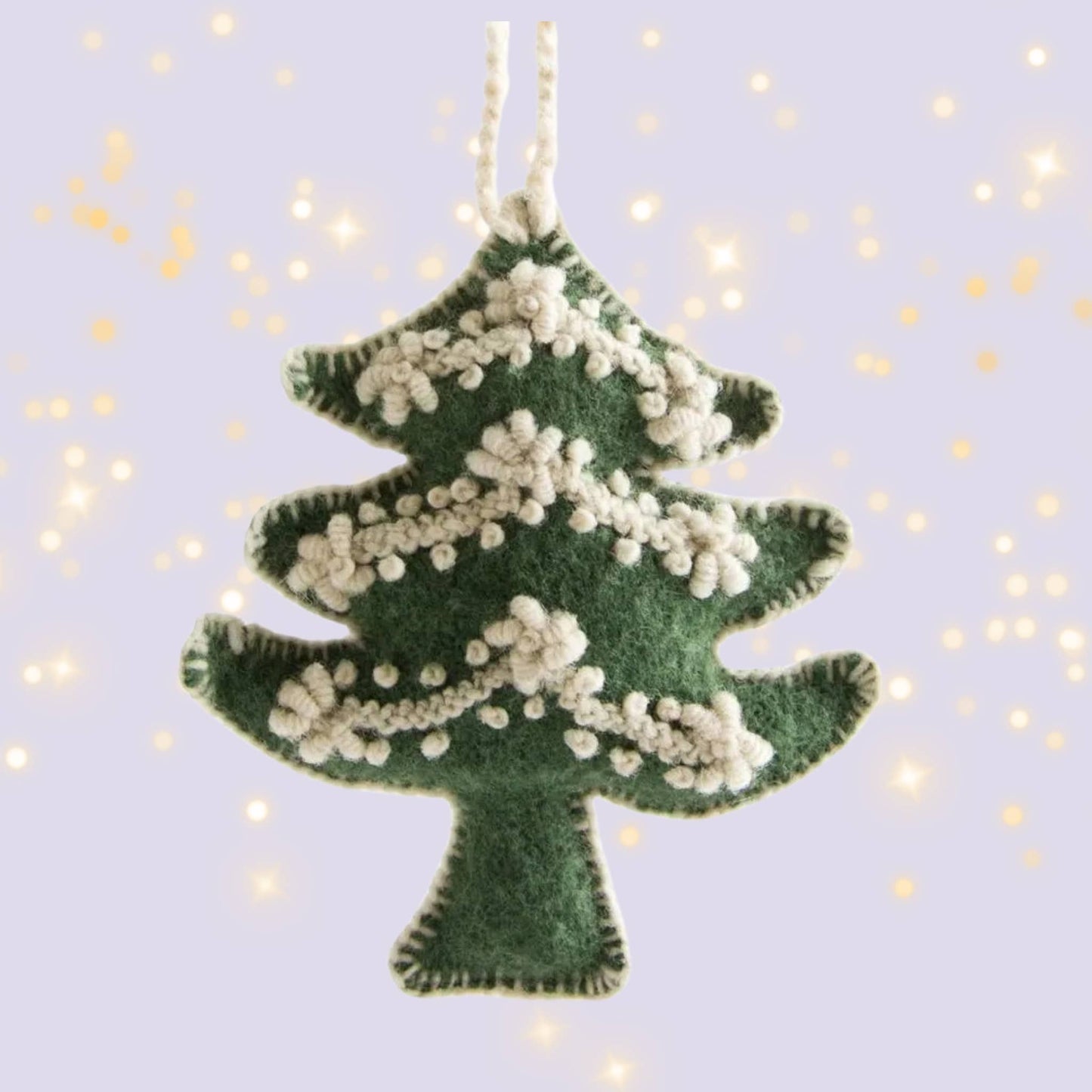 Tree Embroidered Holiday Ornament